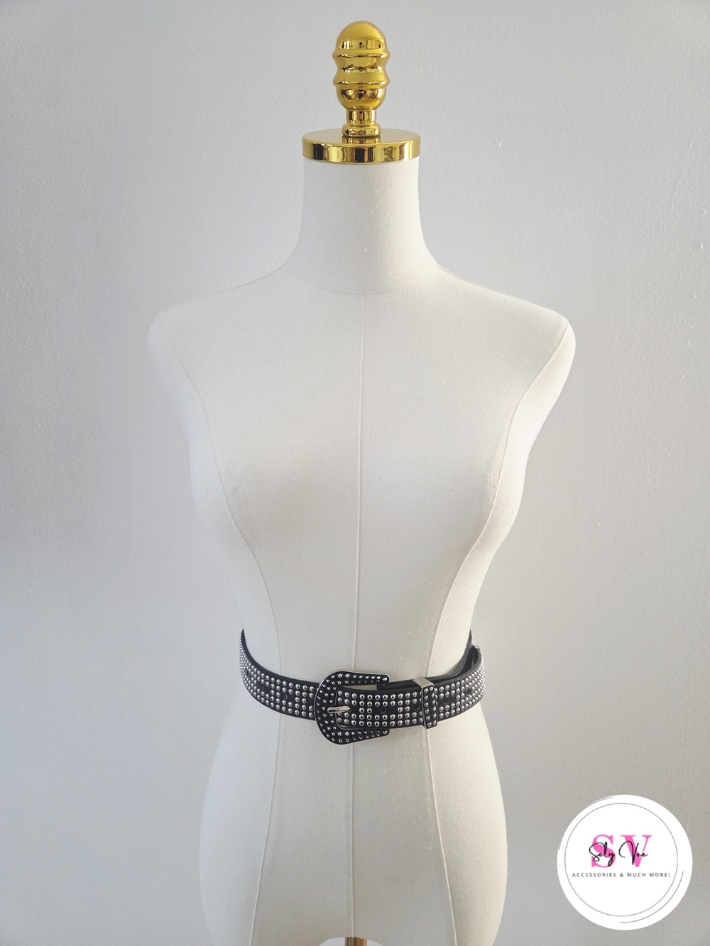 Black belt with silver studs